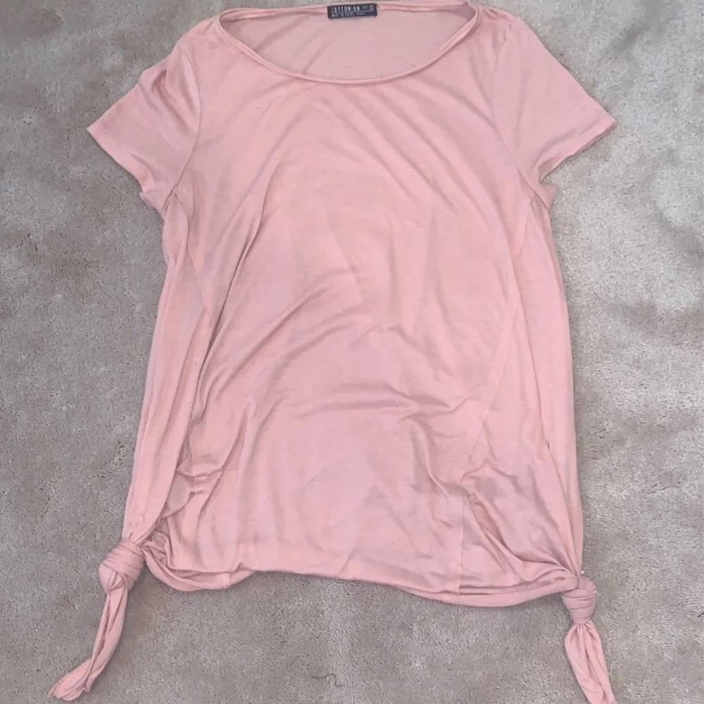 Women Pink Tied Shirt